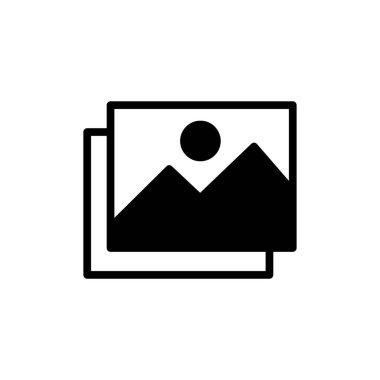 Uygulamalar ve web siteleri için resim simgesi. Fotoğraf galerisi işareti ve sembol. resim simgesi