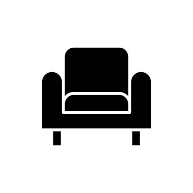 Uygulamalar ve web siteleri için kanepe simgesi. Kanepe işareti ve sembol. mobilya simgesi