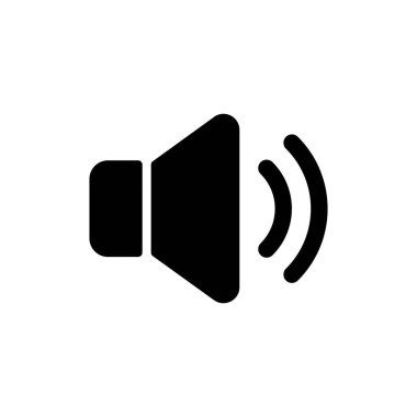 Uygulamalar ve web siteleri için konuşmacı simgesi. Ses düzeyi ve sembol. Hoparlör ikonu. ses sembolü