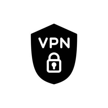 Uygulamalar ve web siteleri için Vpn simgesi. Özel ağ işareti ve sembol. sanal özel ağ simgesi.