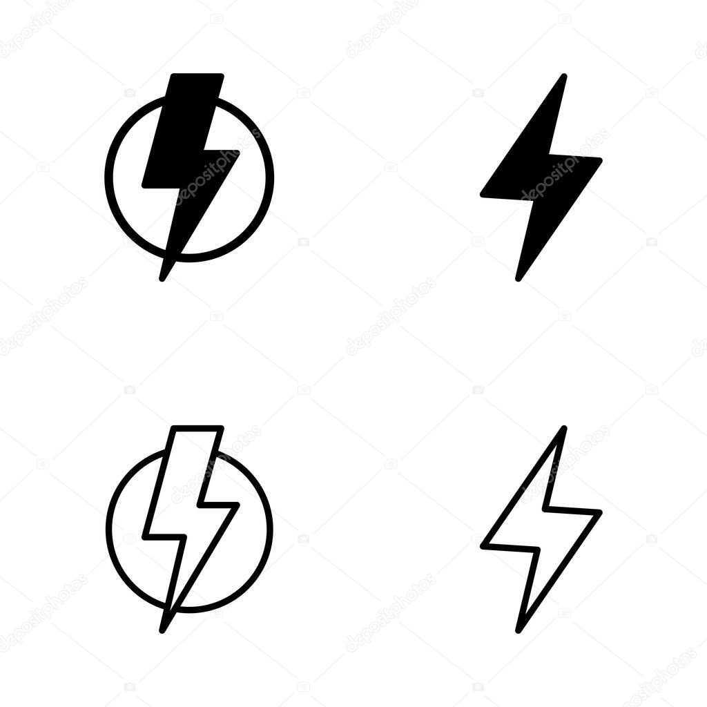 Lightning icon vector. electric sign and symbol. power icon. energy sign