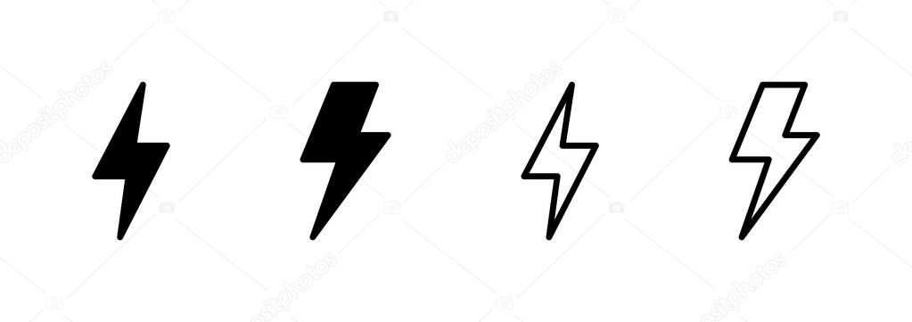 Lightning icon logo design. electric sign and symbol. power icon. energy sign