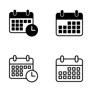 Takvim simgesi vektörü. Takvim işareti ve sembol. Simge simgesini ayarla