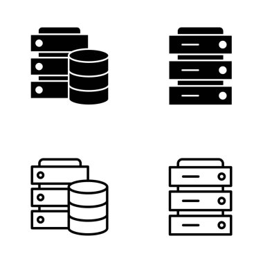 Veritabanı simge vektörü. veritabanı işareti ve sembolü