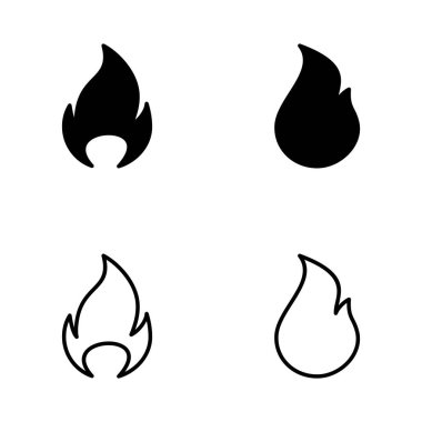 Simge vektörünü ateşle. ateş işareti ve sembol