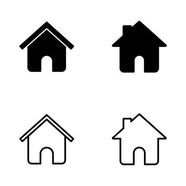 Ev ikonu vektörü. Ev işareti ve sembol