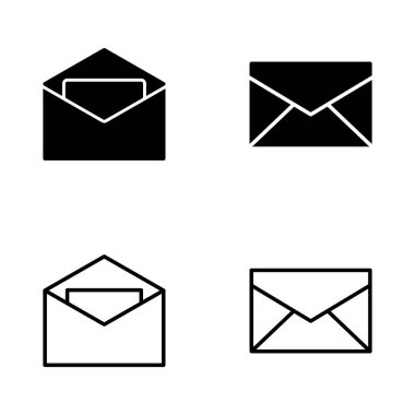 Posta simgesi vektörü. e-posta işareti ve sembol. E- posta simgesi. Zarf simgesi