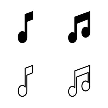 Müzik ikonu vektörü. nota işareti ve sembol