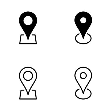 Pin simgesi vektörü. Yer işareti ve sembol. hedef simgesi. harita iğnesi