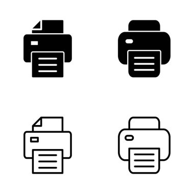 Simge vektörünü yazdır. yazıcı işareti ve sembol