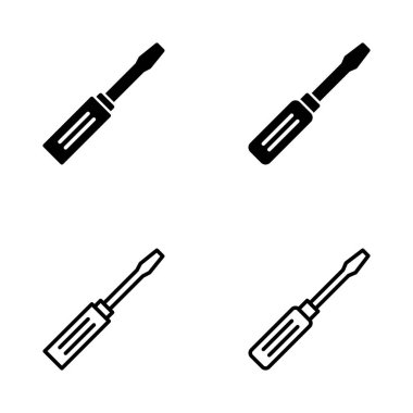 Tornavida simgesi vektörü. Araçlar işareti ve sembol