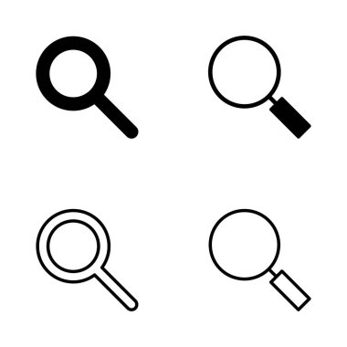 Simge vektörünü ara. Büyüteç işareti ve sembolü ara