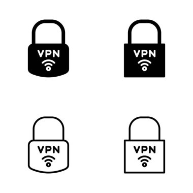 Vpn simge vektörü. Özel ağ işareti ve sembol. sanal özel ağ simgesi.