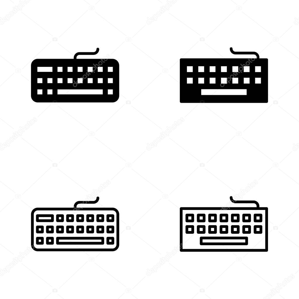 Keyboard icon vector. keyboard sign and symbol