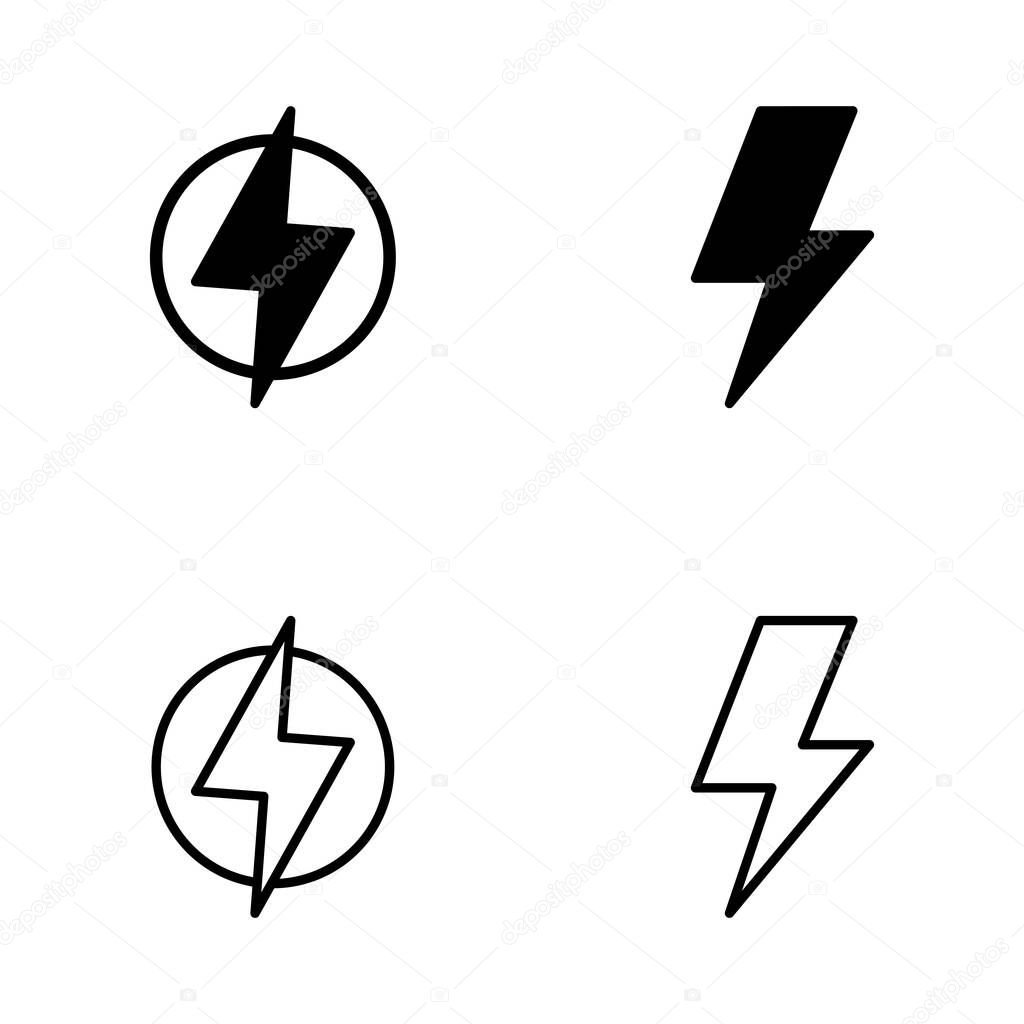 Lightning icon vector. electric sign and symbol. power icon. energy sign