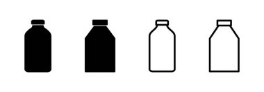 Şişe simgesi logosu tasarımı. şişe işareti ve sembol