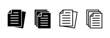 Belge simgesi logo tasarımı. Kağıt ve sembol. Dosya Simgesi