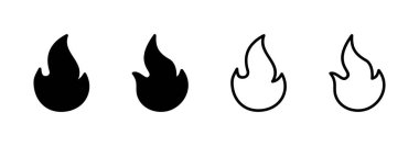 Ateş simgesi logosu tasarımı. ateş işareti ve sembol