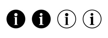 Bilgi simgesi logo tasarımı. İmza ve sembol hakkında. soru işareti simgesi