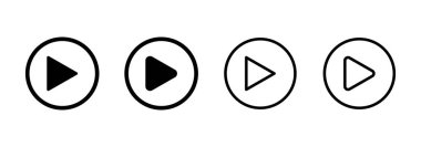 Simge logosu tasarımını oynat. Düğme işareti ve sembolü çal