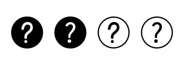 Soru simgesi logo tasarımı. soru işareti ve sembol