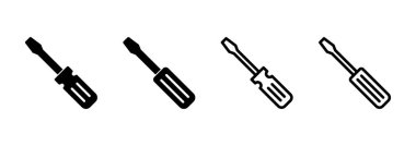 Tornavida simgesi logosu tasarımı. araç işareti ve sembol