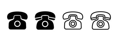 Telefon ikonu logosu tasarımı. telefon işareti ve sembol