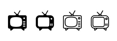 Televizyon ikonu logosu tasarımı. televizyon işareti ve sembol