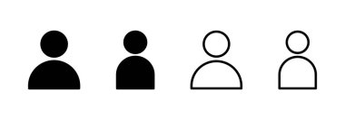 Kullanıcı simgesi logosu tasarımı. İmza ve sembol. insanlar simgesi. 