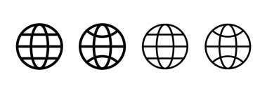 Web simgesi logosu tasarımı. Web tabelalarına ve sembollere git. Web tıklama simgesi. Genel arama simgesi