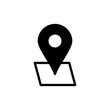 Uygulamalar ve web siteleri için adres simgesi. Ev işareti ve sembol. nokta