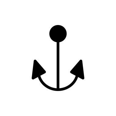 Uygulamalar ve web siteleri için sunucu simgesi. Çapa işareti ve sembol. Çapa deniz simgesi.