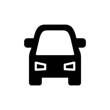 Uygulamalar ve web siteleri için araba simgesi. Araba işareti ve sembol. küçük sedan