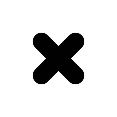 Uygulamalar ve web siteleri için simge simgesini kapat. İşareti ve sembolü sil. çapraz işaret