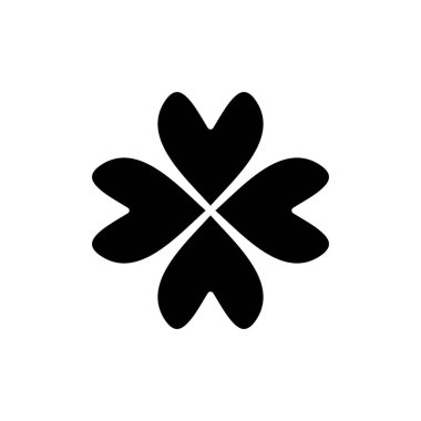 Uygulamalar ve web siteleri için Clover simgesi. Yonca işareti ve sembol. dört yapraklı yonca simgesi.