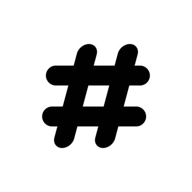 Uygulamalar ve web siteleri için etiket simgesi. hashtag işareti ve sembol