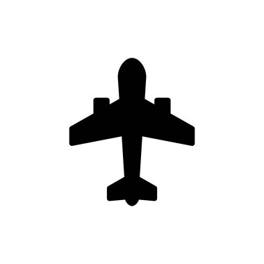 Uygulamalar ve web siteleri için uçak simgesi. Uçak işareti ve sembol. Uçuş taşıma sembolü. Seyahat işareti. uçak.