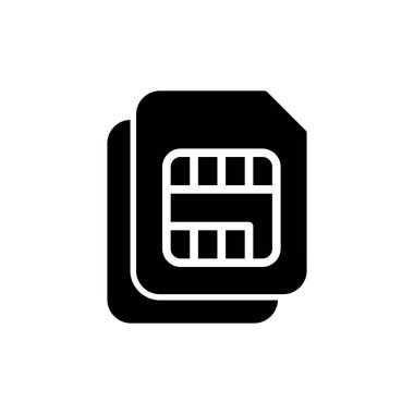 Uygulamalar ve web siteleri için Sim kart simgesi. çift sim kart işareti ve sembol