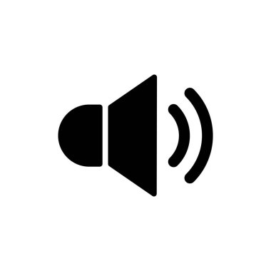 Uygulamalar ve web siteleri için konuşmacı simgesi. Ses düzeyi ve sembol. Hoparlör ikonu. ses sembolü