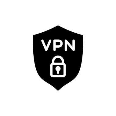 Uygulamalar ve web siteleri için Vpn simgesi. Özel ağ işareti ve sembol. sanal özel ağ simgesi.