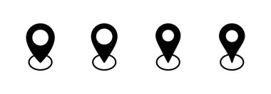 Adres simgesi vektörü. Ev işareti ve sembol. nokta