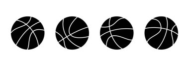 Basketbol ikonu vektörü. Basketbol tabelası ve sembol