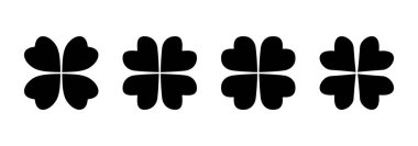 Yonca simgesi vektörü. Yonca işareti ve sembol. dört yapraklı yonca simgesi.