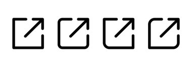 Dış bağlantı simgesi vektörü. bağlantı işareti ve sembol. hiper bağlantı sembolü