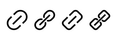 Bağlantı simgesi vektörü. Hiper bağlantı zinciri işareti ve sembolü