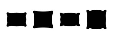 Yastık simgesi vektörü. Yastık işareti ve sembol. Rahat yumuşacık yastık.