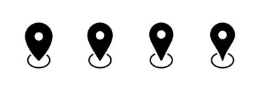 Pin simgesi vektörü. Yer işareti ve sembol. hedef simgesi. harita iğnesi