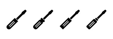 Tornavida simgesi vektörü. Araçlar işareti ve sembol