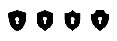 Güvenlik simgesi vektörü. Koruma işareti ve sembol. Özel hayat. vpn