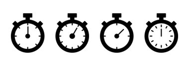 Kronometre simge vektörü. Zamanlayıcı işareti ve sembol. Geri sayım simgesi. Zaman Dönemi